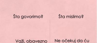 Šta mislimo, a šta govorimo u svakodnevnim razgovorima sa drugim ljudima?