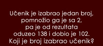 Lak matematički izazov (čak i za osnovce): Koji je to broj?